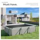image 4 of Pool Solar Cover to Protect and Warm Rectangular Swimming Pool | Black | black | 1