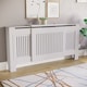 image 8 of Vida Designs Chelsea Radiator Cover Painted MDF Slatted Cabinet, White, 140-204cm