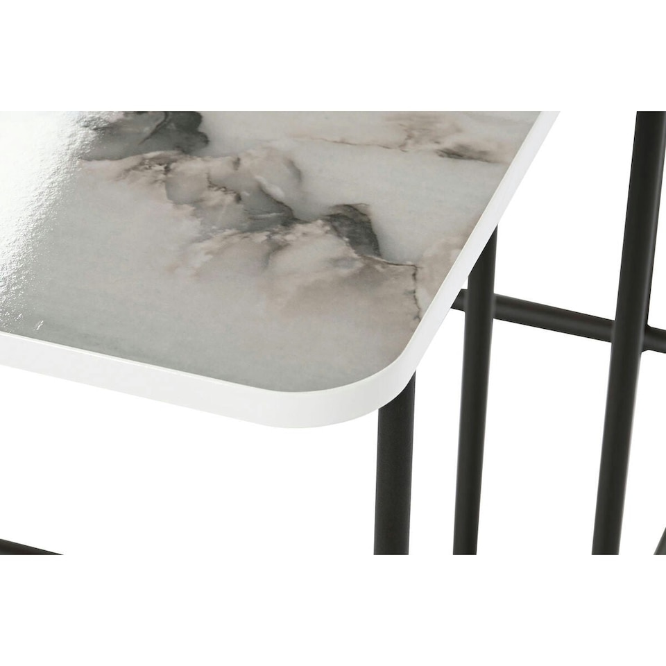 image 1 of Set of 2 tables DKD Home Decor White Black 51 x 43 x 49 cm N/A