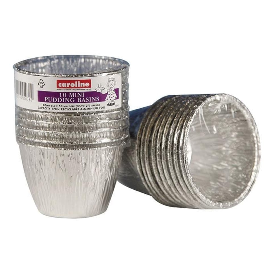 Caroline Foil Mini Pudding Basin 6oz / 170ml / 80 x 53mm 10pk 1041 - One Colour - One Size