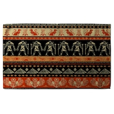 Egyptian Heiroglyphs in Orange & Black (Kitchen Towel)