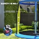 image 4 of SPORTNOW 8ft Outdoor Trampoline with Safety Enclosure Net, Blue