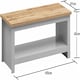 image 2 of Lisbon Grey and Oak Coffee Table With Open Shelf Storage