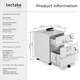 image 6 of Filing Cabinet - 2 rolling,  lockable drawers, fits A4 documents White
