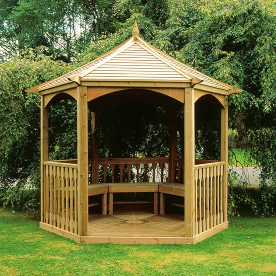 image 1 of Brompton Medium Gazebo - Pressure Treated Timber - L240 x W240 x H295 cm