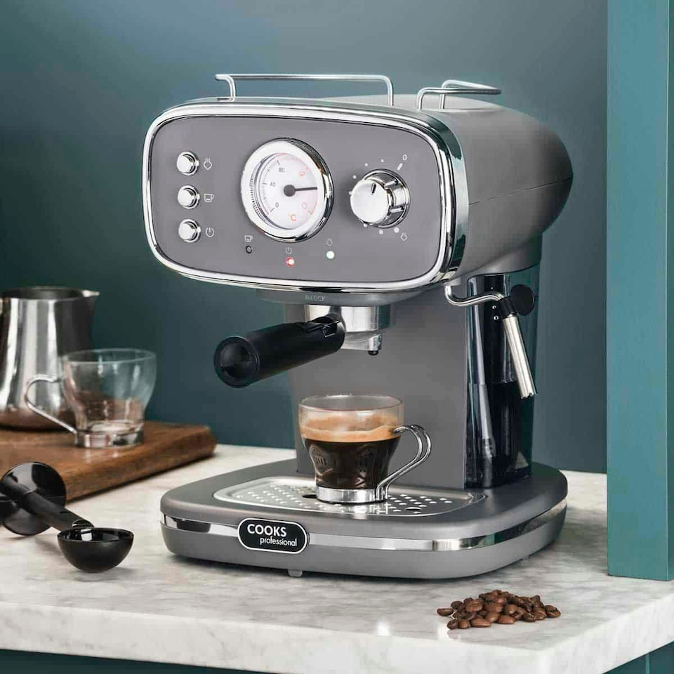 image 1 of Cooks Professional Retro Espresso Machine