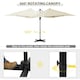 image 3 of Outsunny Square Cantilever Roma Parasol, 360-Degree Rotation, Cream White