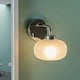 image 1 of ValueLights Amaia Polished Chrome IP44 Rated Single Frosted Ribbed Glass Wall Light