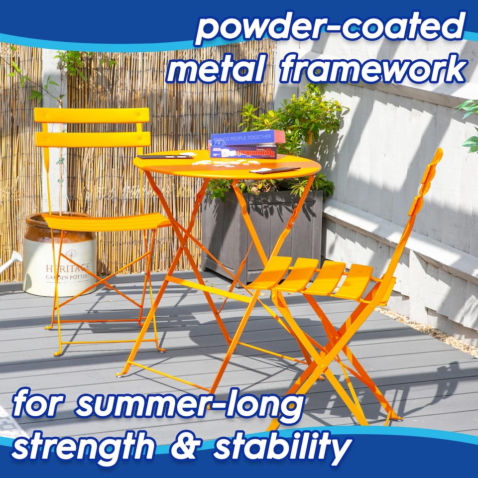 image 1 of Harbour Housewares 2 Seater Sussex Bistro Set - Round - Sage Green | Green | Sage Green | 1