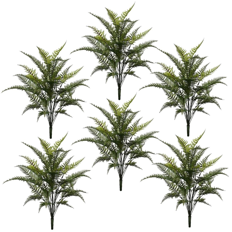 image 1 of Pack of 6 x 78cm Fire Retardant Artificial Fern Foliage Branch