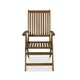 image 2 of Ellipse 6 Seater Dining Set with High Back Armchairs and Fixed Leg Table - Acacia Hardwood - Natural Oil Finish
