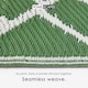 image 3 of Homescapes Outdoor Rug Luxury Waterproof Reversible Recycled, For Garden, Ada Botanical Green | 150 x 240 cm