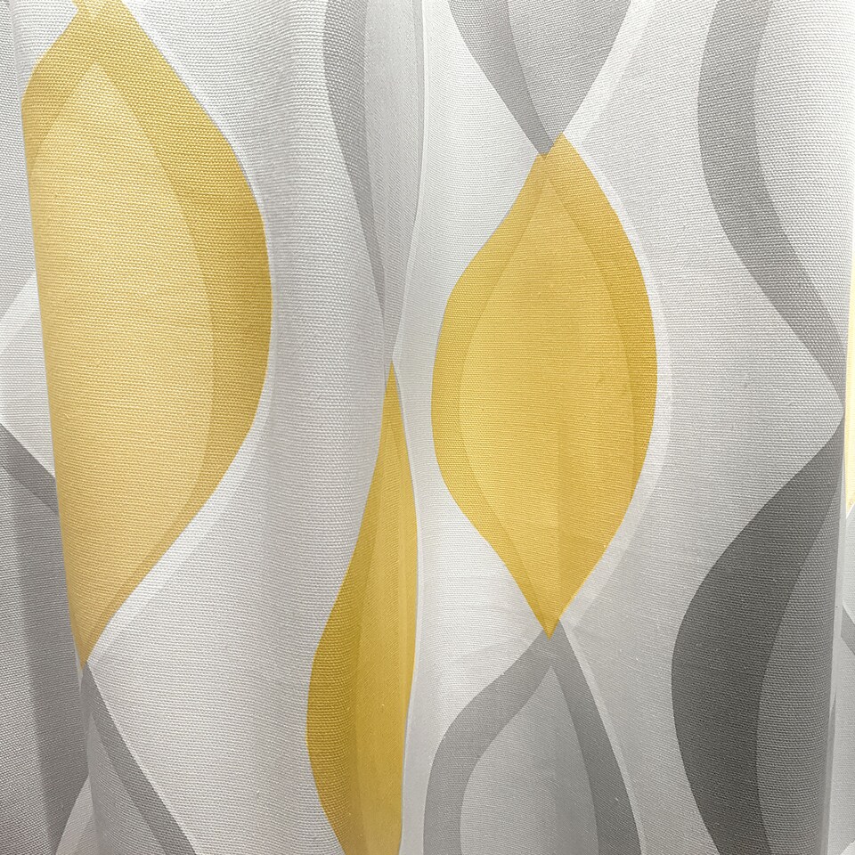 image 1 of Fusion Lennox Eyelet Curtains Grey/Ochre