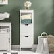 image 3 of SoBuy FRG127-W,Narrow Bathroom Cabinet with 2 Drawers and 1 Shelf | White | White