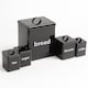 image 7 of 5pc Black Kitchen Canister Set Bread Biscuits Tea Sugar Coffee | Black