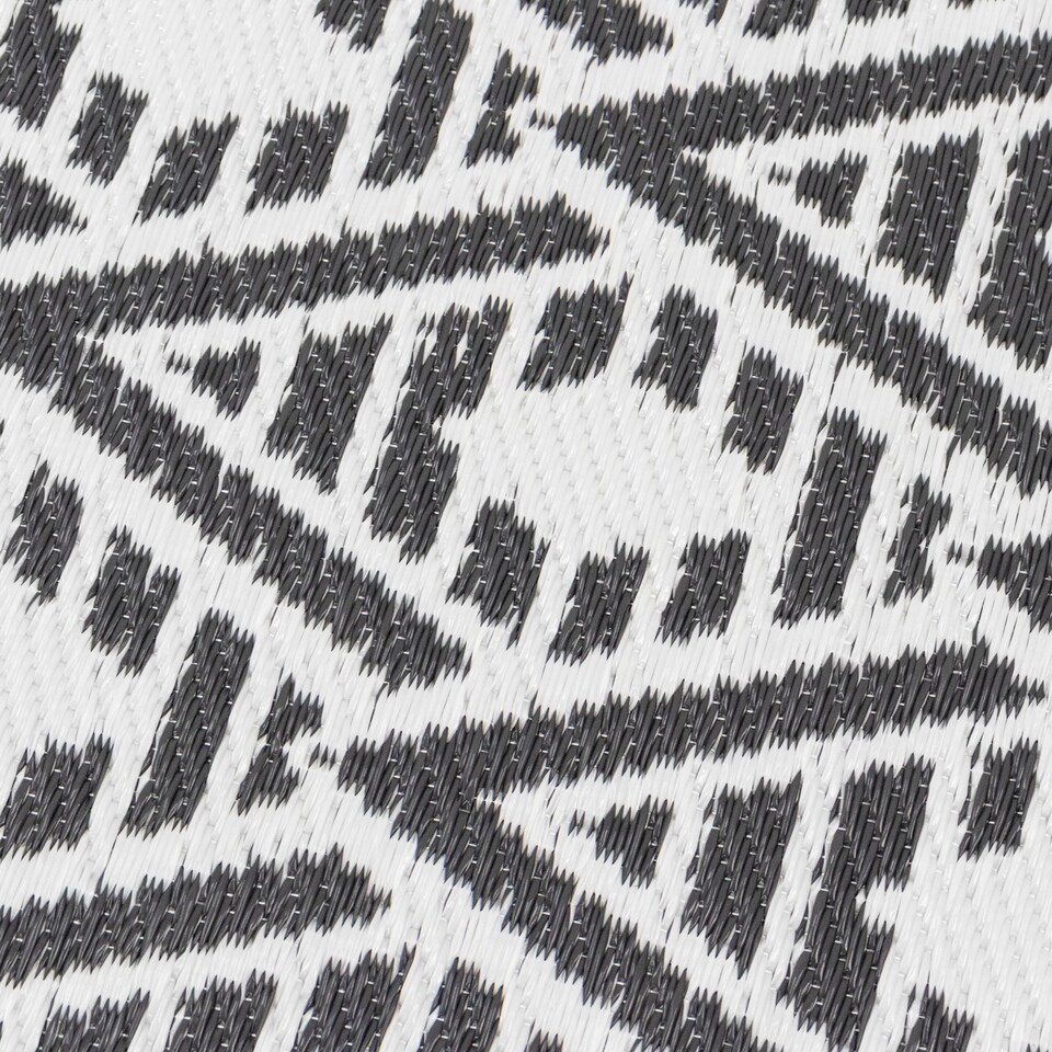 image 1 of JVL Lightweight Reversible Outdoor Rug – Geometric Pattern, Plastic Woven, 120 x 170 cm