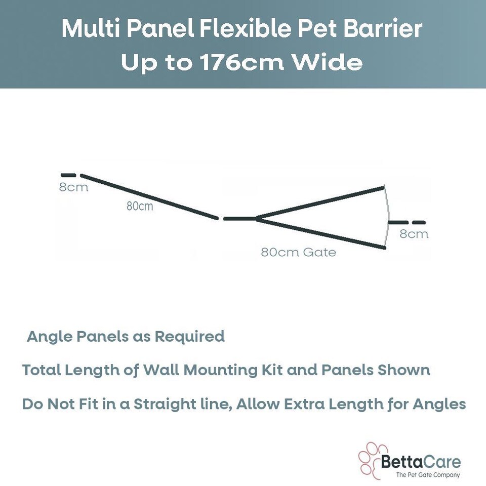 image 1 of Bettacare Wooden Multi Panel Flexible Pet Barrier, Natural Wood, up to 176cm Wide, Dog Barrier for Pets Dogs and Puppy Cream | Natural
