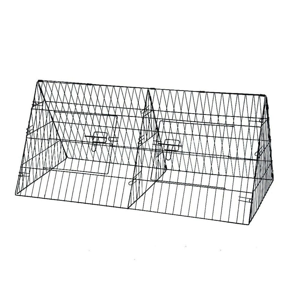 image 1 of Oypla 48" Metal Triangle Rabbit Guinea Pig Pet Hutch Run Cage Playpen