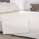 image 1 of Percale Collection 180 Thread Count Percale Flat Sheet in Ivory - Super King