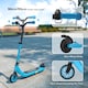 image 4 of HOMCOM Kids Electric Scooter, Electric Scooters for Kids Ages 6-10, 8 KM H 6 KM Lightweight E-Scooter, Adjustable Height, Rear Brake | Blue | Blue | 76cm x 53cm x 95cm