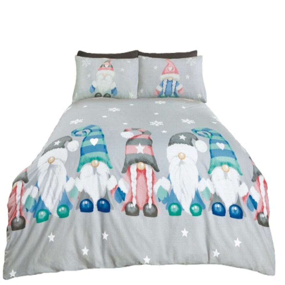 image 1 of Gonk Family Microfibre Polyester Duvet Cover Set with Pillowcase Multi | Double