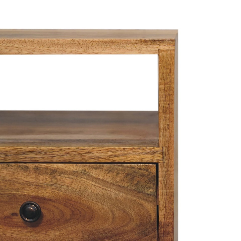 image 1 of Artisan Furniture Solid Wood Mini Oak-ish Classic Open Bedside