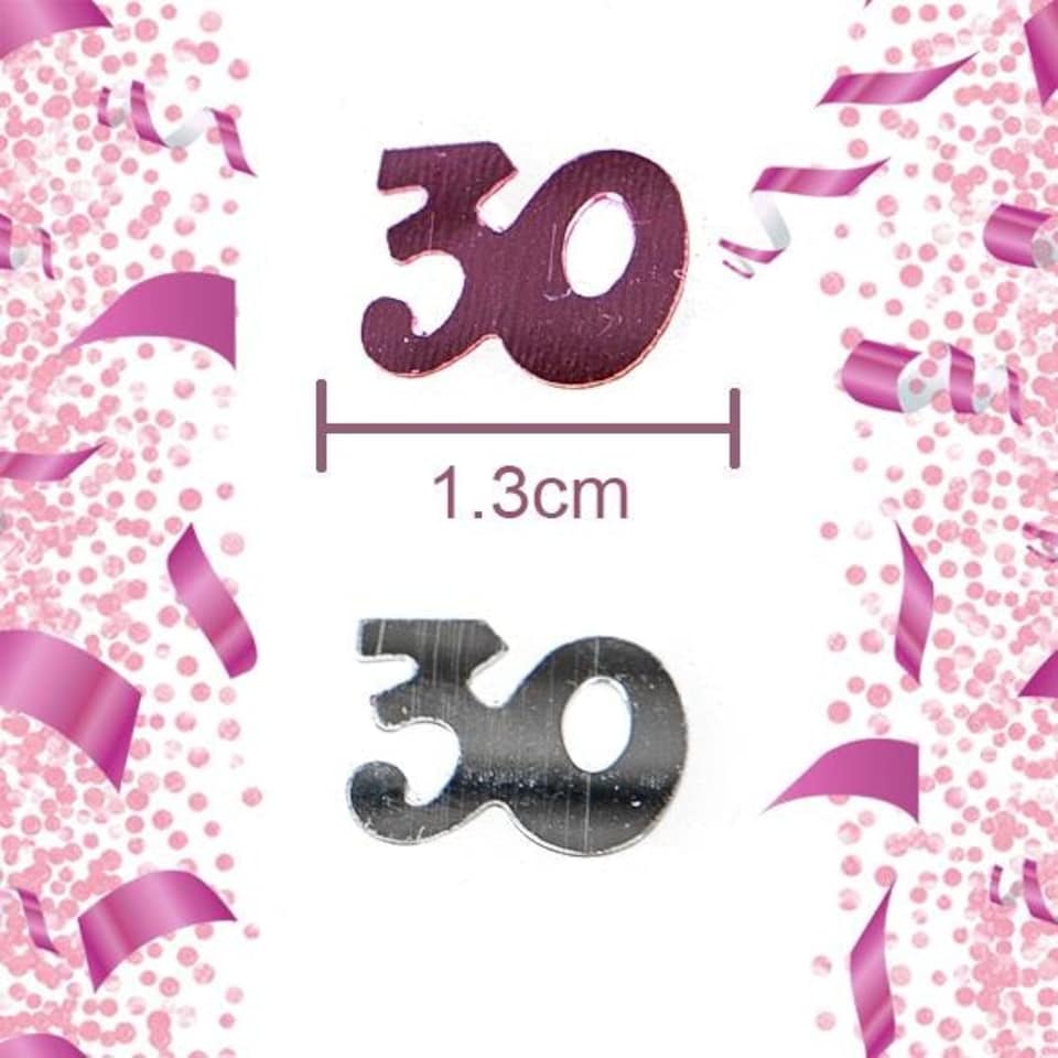 image 1 of 2 x 14g 30th Pink Happy Birthday Confetti