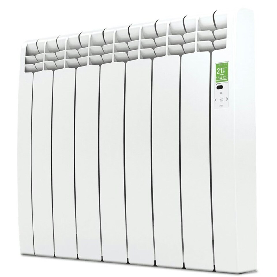 image 1 of 835mm (W) x 585mm (H) - White Wi-Fi Electric Oil Filled Radiator (Barcelona) - 990 Watts - Depth 97mm - Heats Up To 9m²