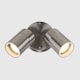 image 3 of ValueLights Silver Twin Spotlight Outdoor Garden IP44 Wired Wall Light