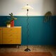 image 1 of ValueLights Wiggle Black Metal Floor Lamp with Origami Pleated Shade Black
