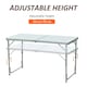 image 3 of Outsunny 4ft Aluminium Portable Folding Camping Picnic Table Outdoor Garden