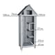image 7 of JSH Bideford Tall 180cm Wooden Garden Storage Shed Unit with Pitched Roof - Grey