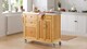 image 4 of SoBuy Kitchen Storage Trolley with Stainless Steel Top, Bamboo, 45.3x18.1x36.2 in, 23.9 kg - FKW70-N