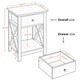 image 3 of Yaheetech Set of 2 X Shape Bedside Tables with Drawer