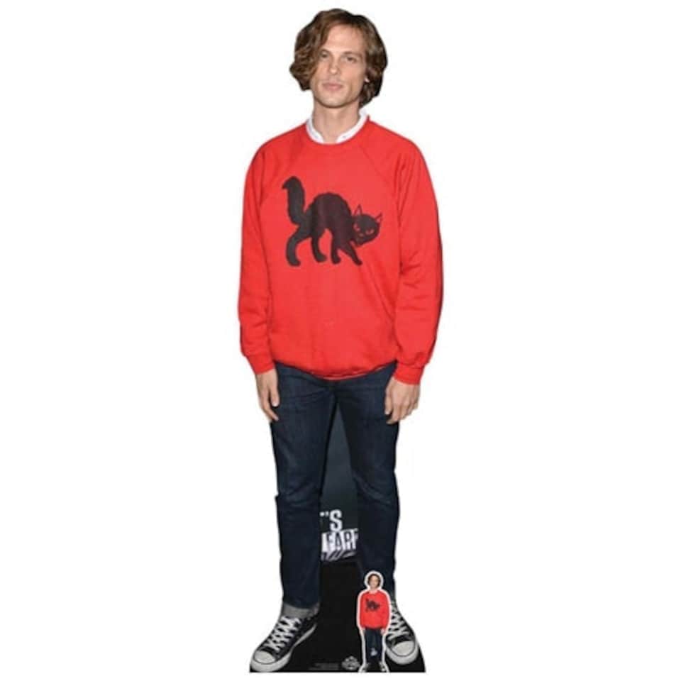 Criminal Minds Matthew Gray Gubler Red Jumper Lifesize Cardboard Cutout 185cm