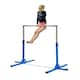 image 1 of HOMCOM 92-150Hcm Adjustable Kids Gymnastics Bar w/ Steel frame, Blue