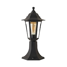 ValueLights Mayfair Black IP44 Outdoor Garden Lamp Post Lantern | Black