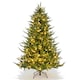 image 1 of COSTWAY 6FT Artificial Christmas Tree Pre-lit Xmas Tree with Warm White LED Lights