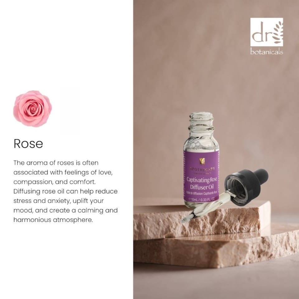 image 1 of Dr Botanicals Captivating Rose Diffuser Oil 10ml Twin Value Savings Pack
