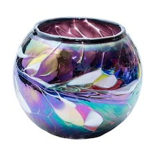 Milford Collection Tealight Holder Friendship Nightlight Purple Large