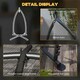 image 6 of Outsunny Hammock Chair Stand Metal Frame Hammock Stand Only with Chian, Black 