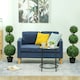 image 6 of HOMCOM Set of 2 Decorative Artificial Plants Boxwood Trees in Pot, Green