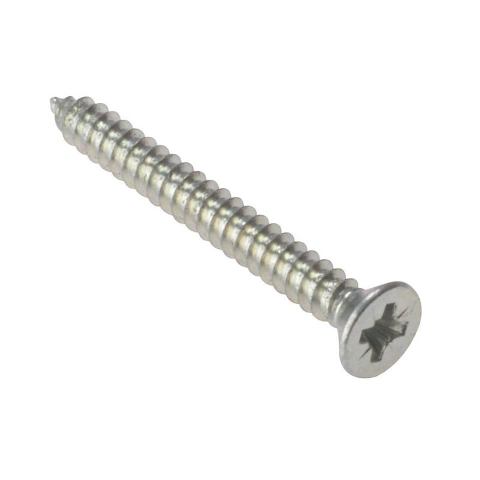 Forgefix Self-tapping Screws, Pozi, Csk, Zp - Multi Colour - 1.1/2 x 8