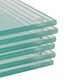 image 4 of Harbour Housewares Glass Dining Set - 12pc - Clear Rectangular Placemats & Coasters - 40 x 30cm Clear