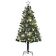 image 1 of HOMCOM 5ft Artificial Christmas Tree with LED Lights and Blue Decorations