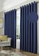 image 3 of Diamond Blackout Eyelet Curtains - Blue - 229 cm x 182cm