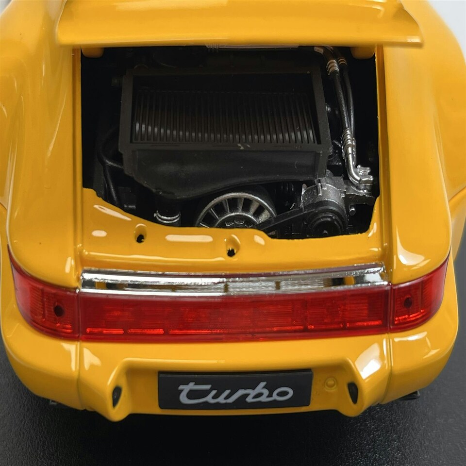 image 1 of 1989 Porsche 964 Turbo Yellow 1:18 Scale Welly 18026y