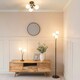 image 3 of ValueLights Velika Black 3 Way Opaque Flush Ceiling Light with LED Bulbs