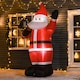 image 2 of HOMCOM 8ft Lighted Christmas Inflatable Santa Claus Gift Bag Yard Decoration