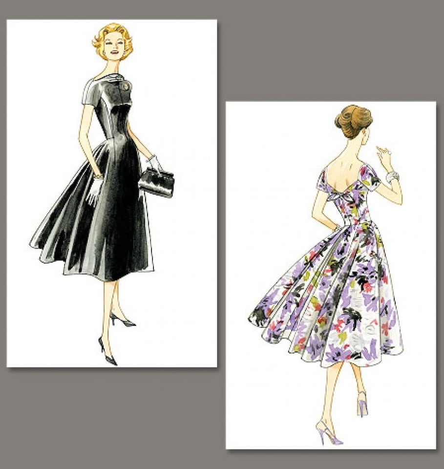 image 1 of Vogue 1084 Paper Sewing Pattern – Women’s Dresses & Vintage Style, UK Sizes 6–8–10–12, Intermediate